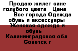 Продаю жилет сине-голубого цвета › Цена ­ 500 - Все города Одежда, обувь и аксессуары » Женская одежда и обувь   . Калининградская обл.,Советск г.